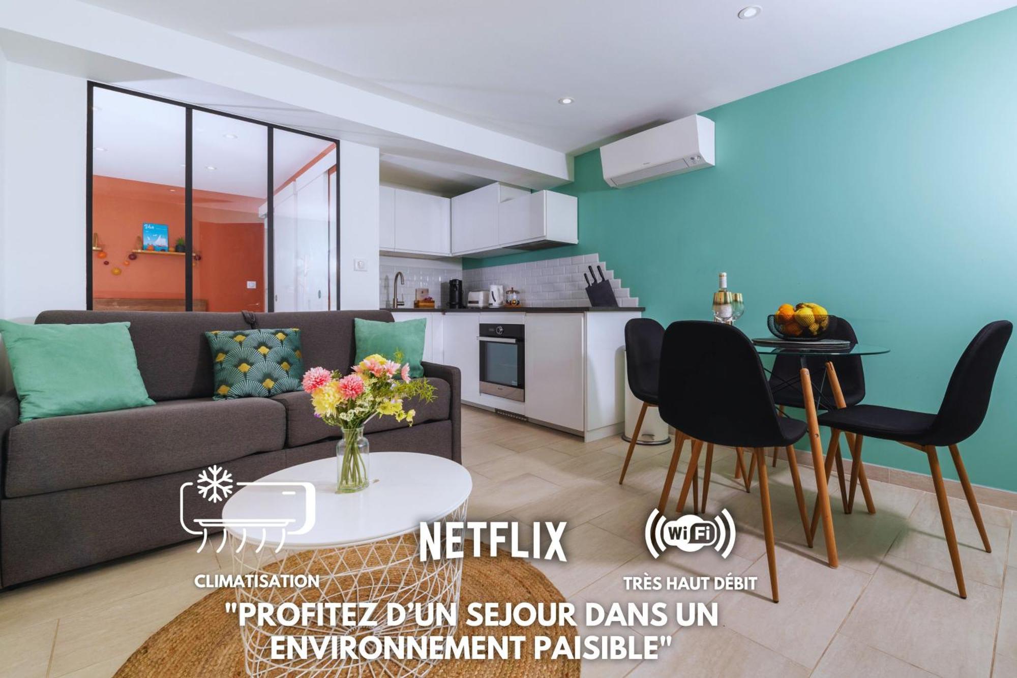 Le Cocon Du - Climatisation - Wifi - Parking - Mybestloc Six-Fours-les-Plages